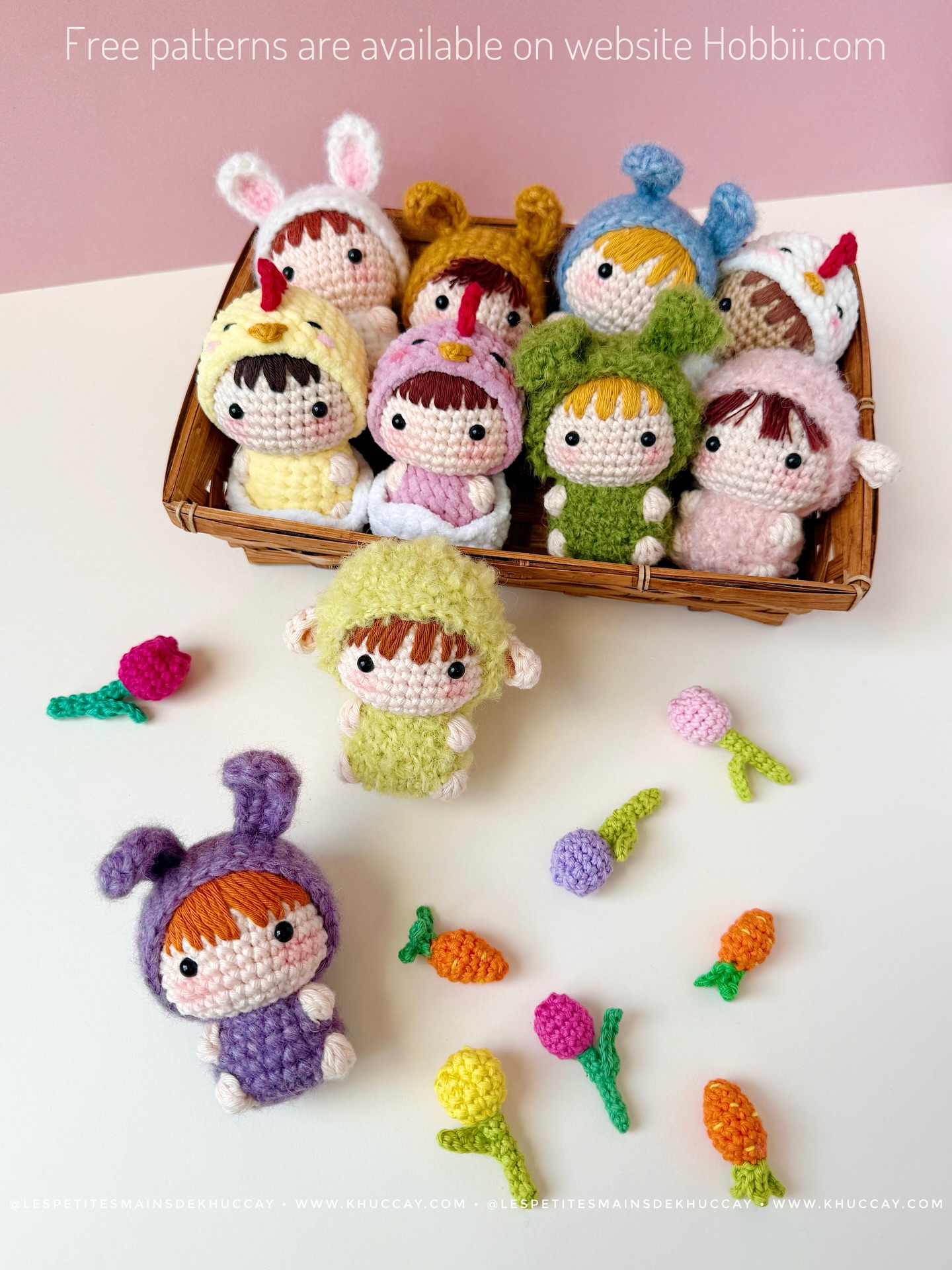 a spring basket 🌷

-
These patterns are FREE on the Hobbii website. You can download them in multiple languages: English, French, Danish, German, Spanish, Finnish, Italian, Dutch, Norwegian, Polish, and Swedish.
#khuccayxhobbii #hobbiieaster #sponsored #khuccay #lespetitesmainsdekhuccay