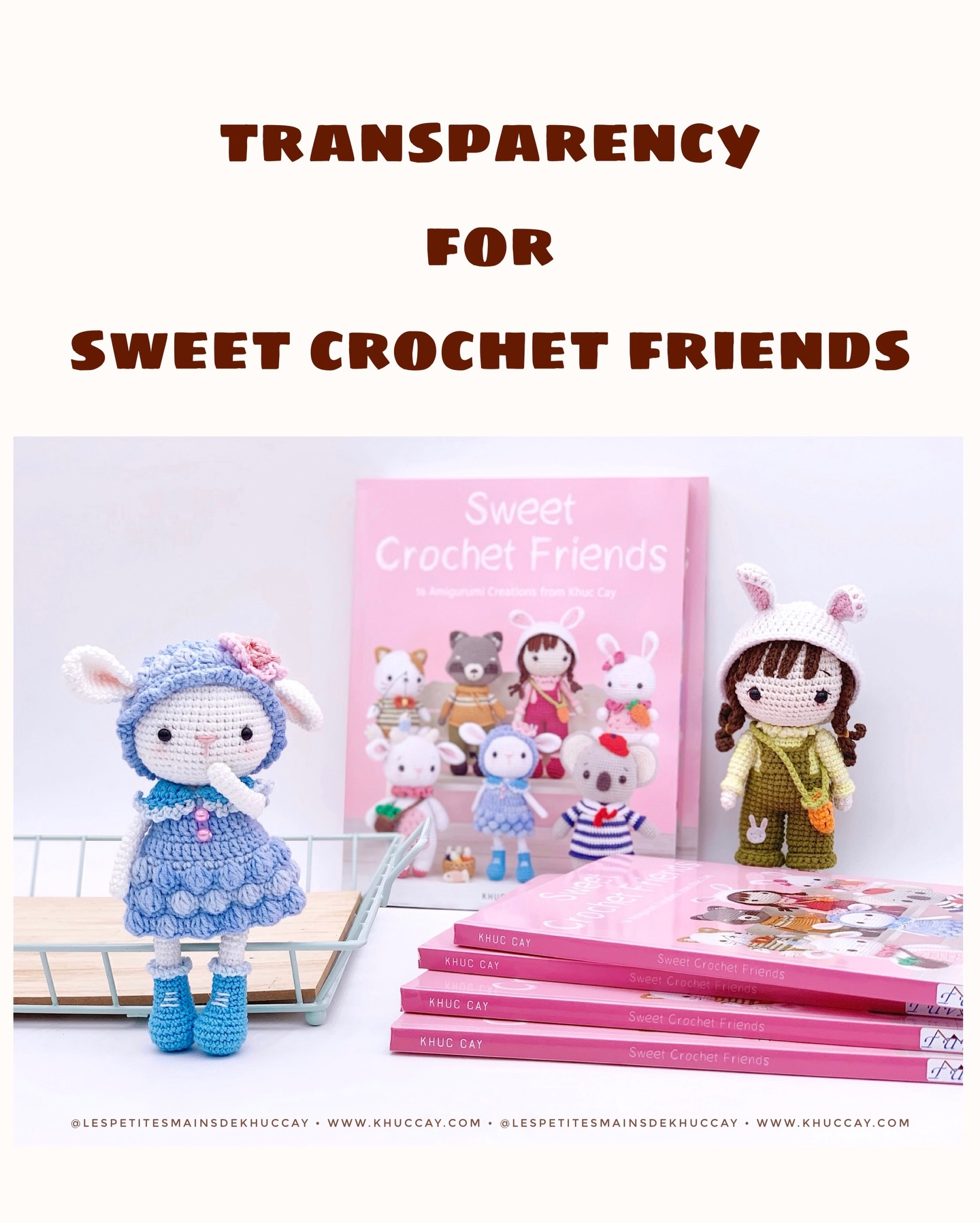 [I NEED YOUR HELP]
I never wanted to share this publicly, but after years of silence, repeated corrections, and ongoing issues, I am exhausted.
My book Sweet Crochet Friends and crochet kits made from my designs are still being sold by my former publisher, TUVA Publishing. However, every single year, I have had to fight to question sales numbers, request corrections, and ask for my royalties. This year, despite multiple emails and reminders, I have received no response at all.
There is a valid contract for this book project, but the publisher has stopped paying royalties according to the contract and has remained completely silent, while continuing to sell the book and crochet kits made from my patterns.
This is not a one-time misunderstanding. It is a long history of a lack of transparency and a lack of respect for my work as a designer. Fighting every year just to receive clear and accurate royalty information is emotionally draining and is not something any author should have to endure.

If you wish to support my work, please do not purchase the book Sweet Crochet Friends or the related crochet kits from TUVA (English and Turkish versions), as I receive no benefit, recognition, or royalties from them.

I kindly ask for your help:
• Please share this post in your stories or repost it, and tag your crochet friends so others are aware
• If you have experience, advice, or legal knowledge related to author or designer rights, I would deeply appreciate hearing from you
This publisher is based in Turkey, while I am based in France, and my books are sold worldwide, which makes resolving this situation even more complex. Any support, guidance, or advice truly means a lot to me.

Thank you for listening, for your help, and for standing with me. Your support is the reason I keep going 🤍

#sweetcrochetfriends #khuccay #lespetitesmainsdekhuccay #supportartist #crochet amigurumi