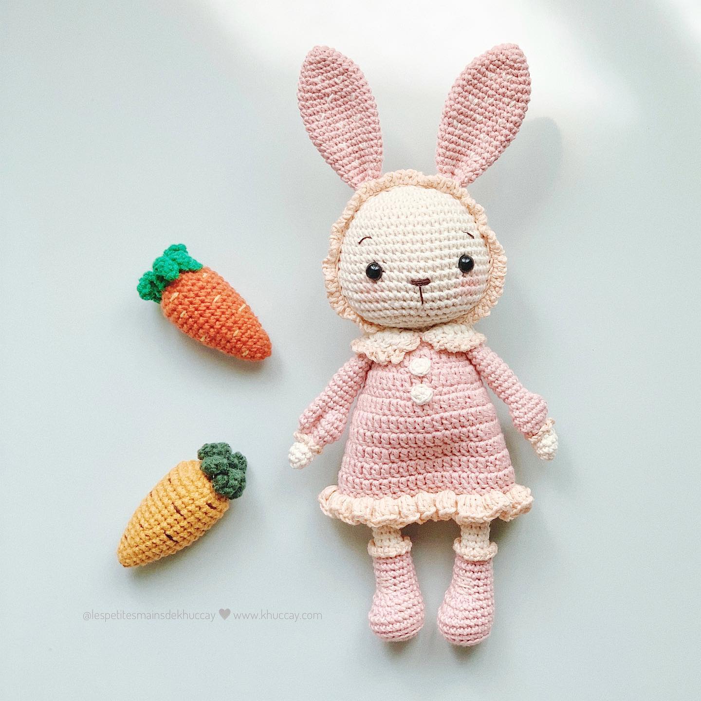 Mimi the little bunny 💛
Yarns: Natura just cotton @dmc_france  Do not hesitate to check the video tutorial assembly this bunny on my YouTube channel Khuc Cay 😘